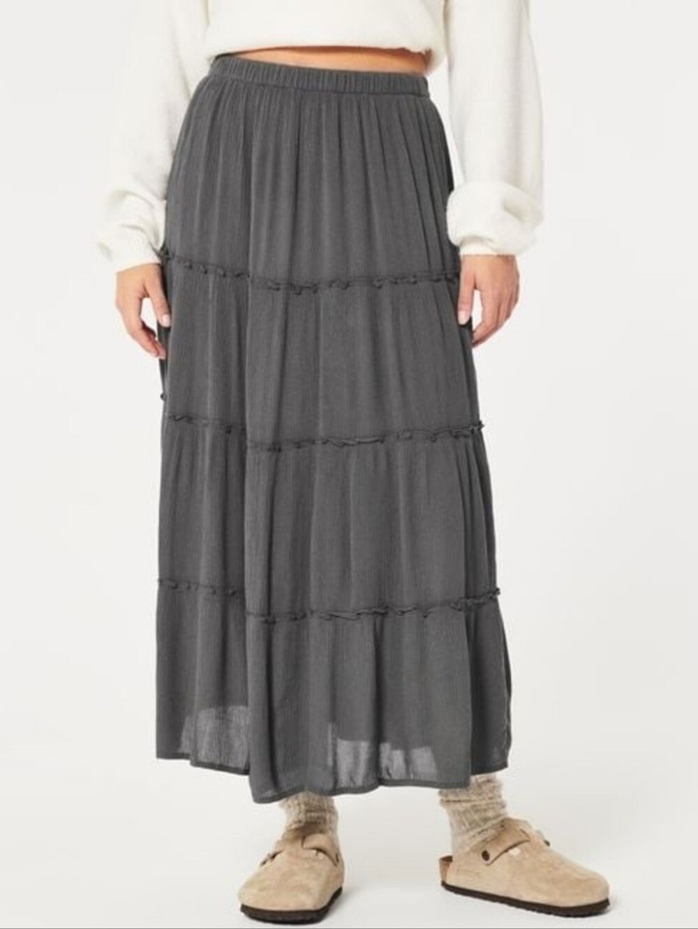 Hollister Tiered Maxi Skirt